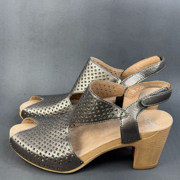 Dansko Teagan Gunmetal sandals shoes womens size 8.5 (39) - Picture 4 of 9